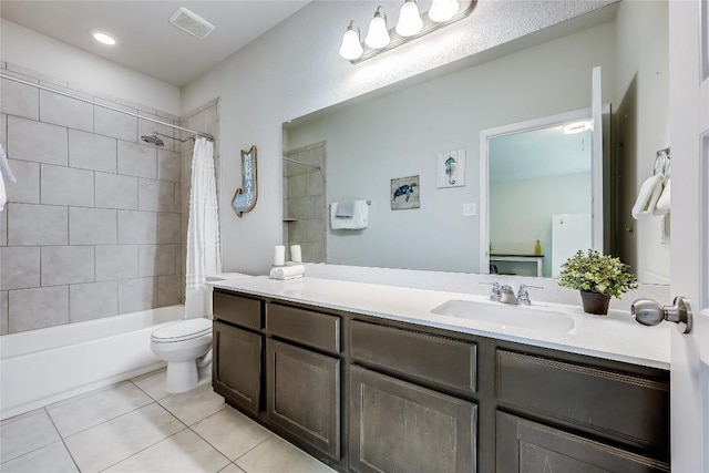 1901 Owens Ln, Lago Vista, TX 78645 - bathroom with tile patterned floors, vanity, and shower / bath combo