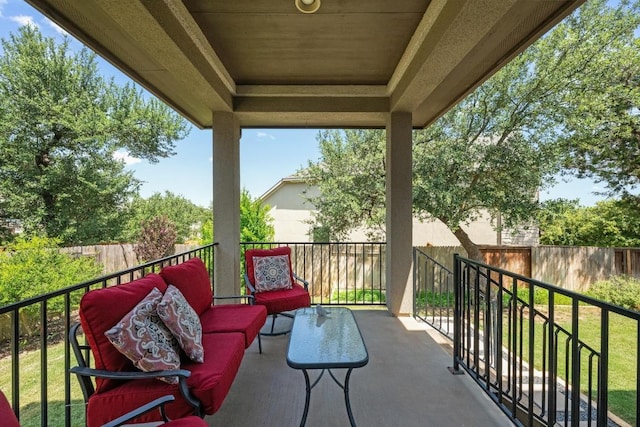 15913 Villa Frontera Dr, Bee Cave, TX 78738 - balcony with an outdoor living space