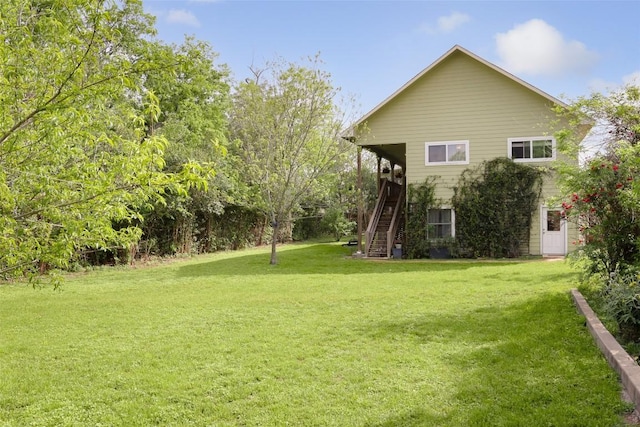 1917 Miles Ave, Austin, TX 78745 - view of green lawn featuring stairs