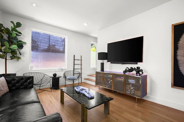 4802 Gladeview Dr Unit 2, Austin, TX 78745 - living area with wood finished floors and recessed lighting