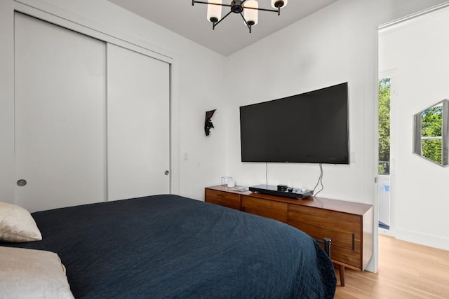 4802 Gladeview Dr Unit 2, Austin, TX 78745 - bedroom featuring light wood-type flooring and a closet