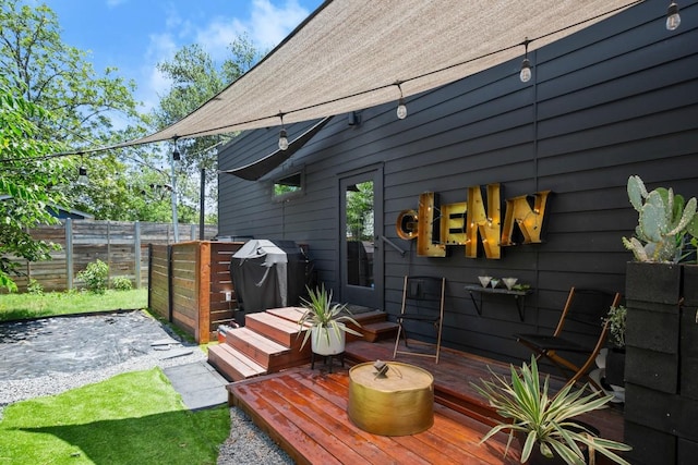 4802 Gladeview Dr Unit 2, Austin, TX 78745 - deck featuring grilling area and a patio