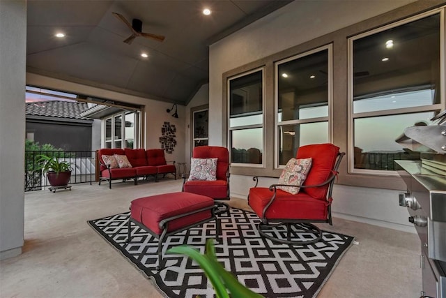 9110 Bayshore Bnd Unit 30, Austin, TX 78726 - view of patio featuring an outdoor living space and ceiling fan