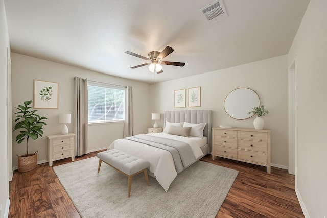 1803 Kwai Cv, Leander, TX 78641 - bedroom featuring dark wood finished floors and a ceiling fan