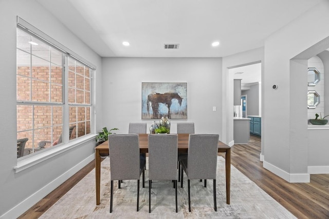 15001 Doria Dr, Austin, TX 78728 - dining area with wood finished floors, healthy amount of natural light, and recessed lighting