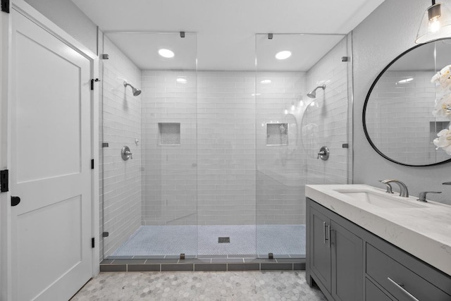 15001 Doria Dr, Austin, TX 78728 - full bath featuring a shower stall and vanity