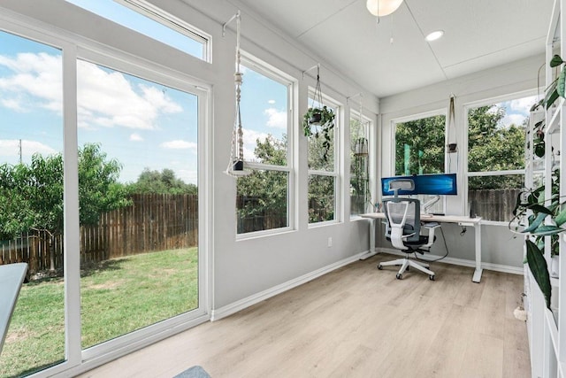 9804 Betulla Dr, Austin, TX 78717 - sunroom / solarium with wood finished floors and baseboards