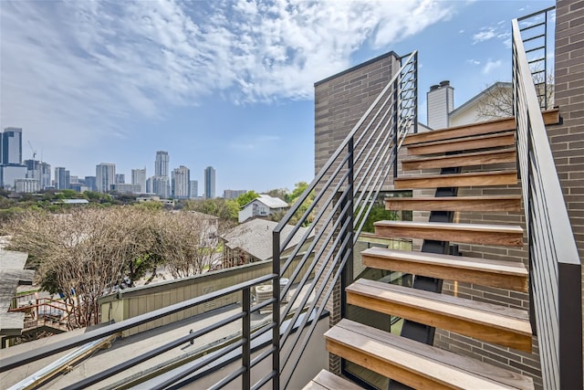 1315 W 9th St Unit B, Austin, TX 78703 - stairway with a view of skyline