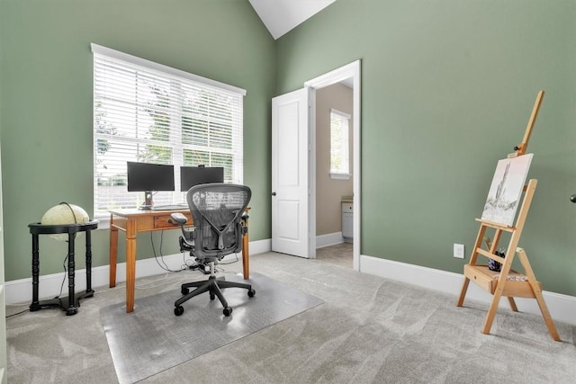 101 Dorado St, Georgetown, TX 78628 - carpeted office with plenty of natural light and lofted ceiling