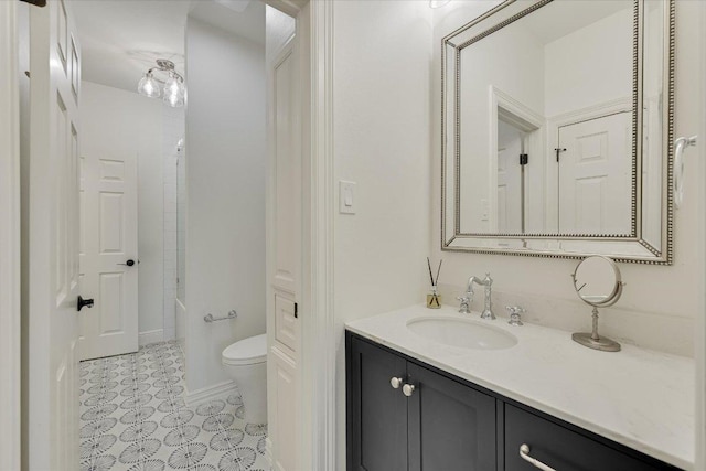 3342 Far View Dr, Austin, TX 78730 - full bathroom with vanity and toilet