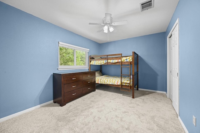 6712 Shiner St, Austin, TX 78729 - carpeted bedroom featuring a closet and a ceiling fan