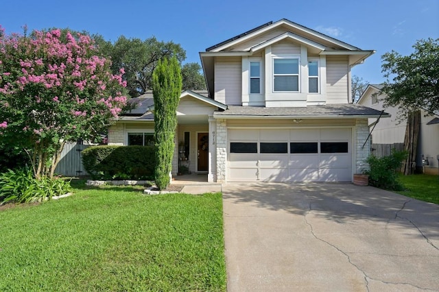 6712 Shiner St, Austin, TX 78729 - traditional home featuring driveway, a garage, and roof mounted solar panels