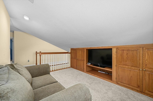 6712 Shiner St, Austin, TX 78729 - living area featuring lofted ceiling and carpet