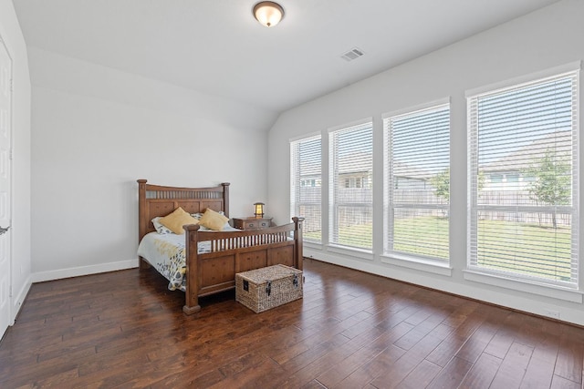 164 Mary Cornelia Cv, Buda, TX 78610 - bedroom with vaulted ceiling and hardwood / wood-style floors