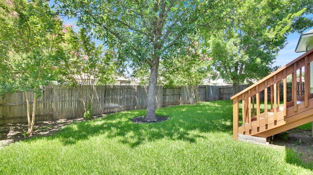1086 Sussex Way, Round Rock, TX 78665 - fenced backyard with a wooden deck
