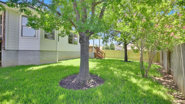 1086 Sussex Way, Round Rock, TX 78665 - fenced backyard with stairs