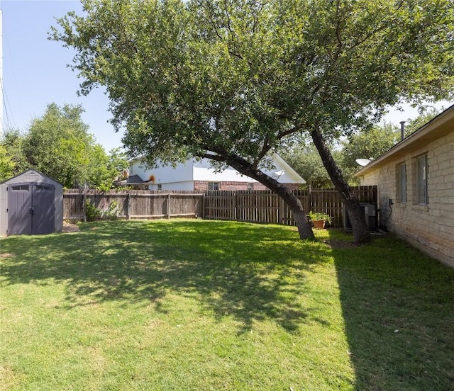 3203 Saint Genevieve Dr, Leander, TX 78641 - fenced backyard with a storage shed