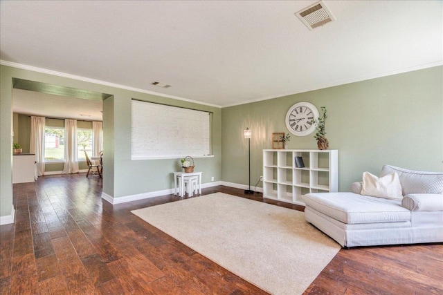 200 S Prairie Ln, Georgetown, TX 78633 - sitting room with crown molding and dark wood finished floors