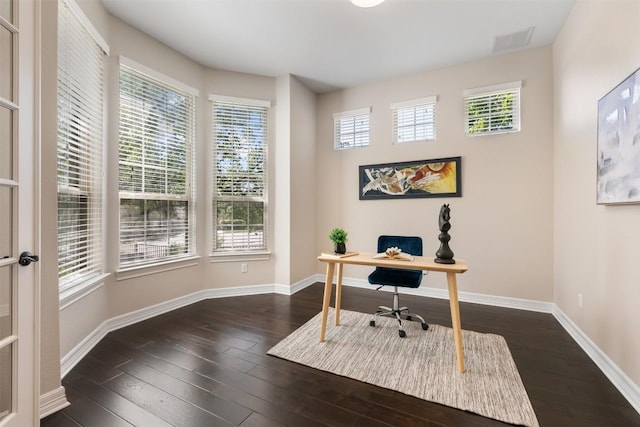 201 Montalcino Blvd, Austin, TX 78734 - office area with dark wood finished floors
