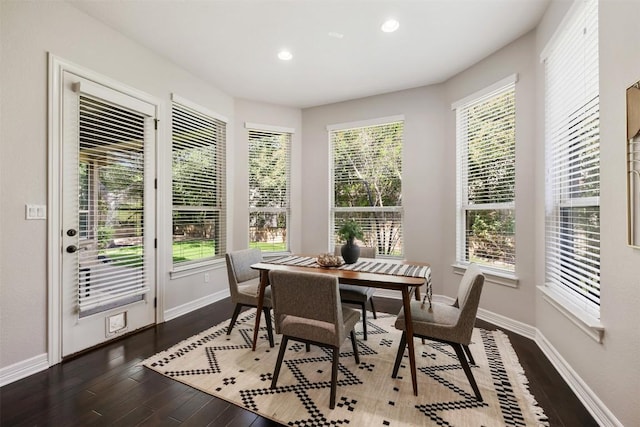 201 Montalcino Blvd, Austin, TX 78734 - dining area featuring wood finished floors and recessed lighting