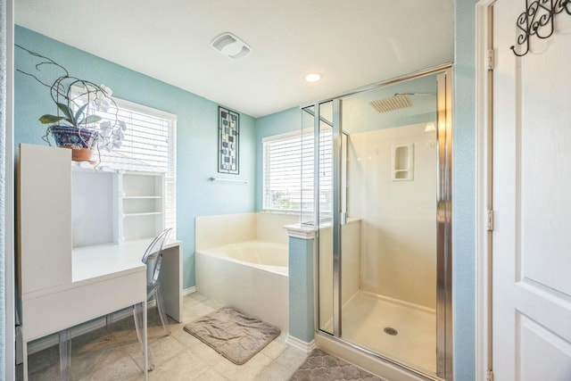 6401 Quinton Dr, Austin, TX 78747 - bathroom with a stall shower and a garden tub