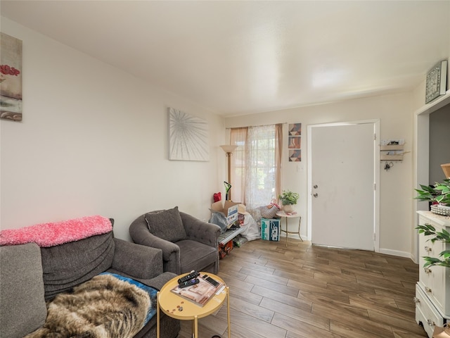 8508 Dryfield Dr, Austin, TX 78758 - living room featuring wood finished floors