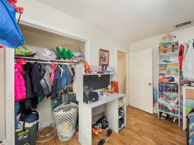 8508 Dryfield Dr, Austin, TX 78758 - spacious closet with wood finished floors