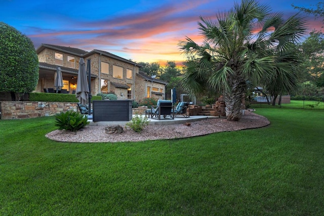 14417 Heron Bay Cv, Bee Cave, TX 78738 - back of property featuring a patio