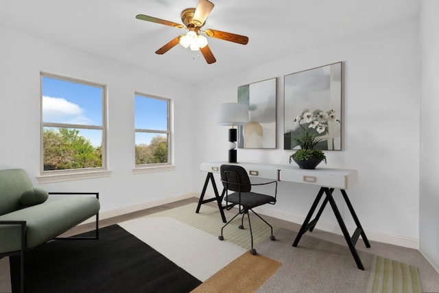 14417 Heron Bay Cv, Bee Cave, TX 78738 - office with carpet floors and ceiling fan