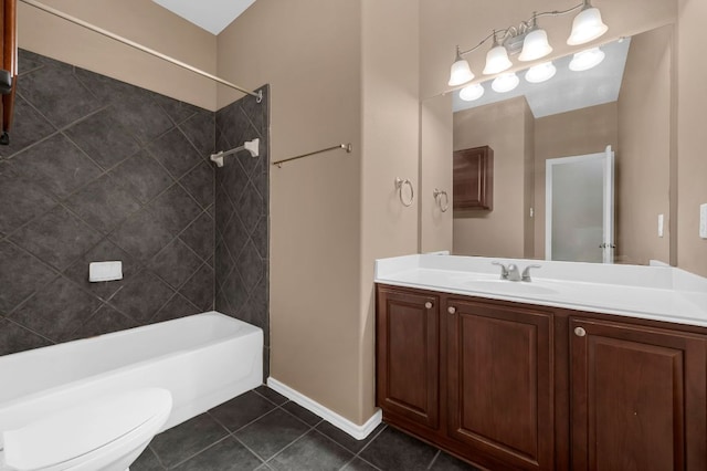 202 Muscovy Ln, Cedar Park, TX 78613 - full bathroom with tile patterned flooring, vanity, and shower / washtub combination