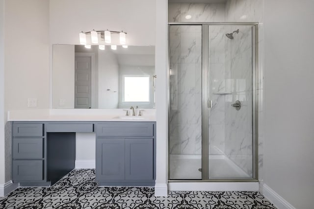2321 Clear Pond Vw, Leander, TX 78641 - full bath with a marble finish shower and vanity