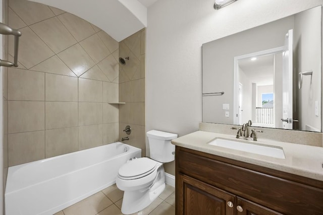 14016 Tyburn Trl, Austin, TX 78717 - bathroom featuring vanity, tile patterned floors, and bathing tub / shower combination