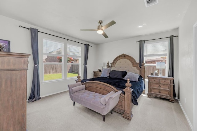 136 Everglades Ave, Taylor, TX 76574 - bedroom with ceiling fan and light colored carpet