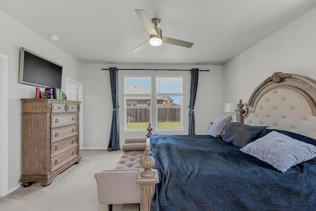 136 Everglades Ave, Taylor, TX 76574 - bedroom featuring light carpet and a ceiling fan