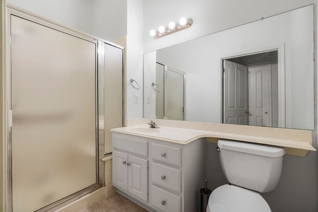 4917 Flaming Oak Cv, Austin, TX 78749 - full bath with a stall shower, vanity, and tile patterned flooring