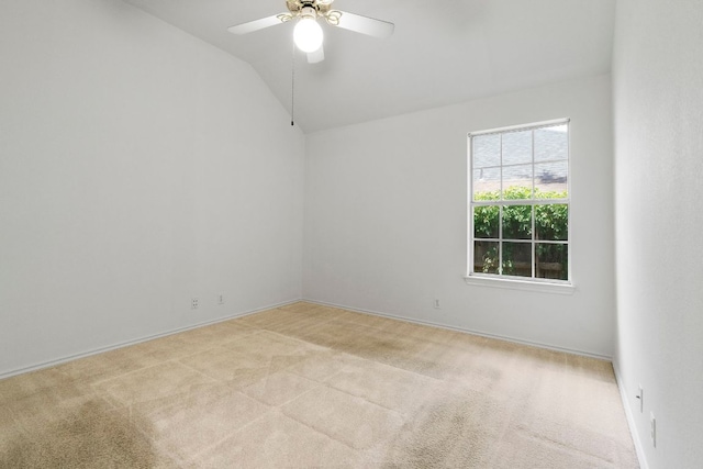 4917 Flaming Oak Cv, Austin, TX 78749 - carpeted empty room featuring a ceiling fan and lofted ceiling