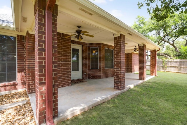 4917 Flaming Oak Cv, Austin, TX 78749 - view of patio with ceiling fan