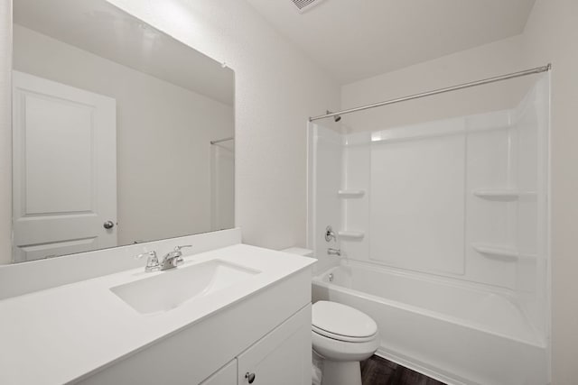 701 Redfish Ln, Hutto, TX 78634 - bathroom featuring vanity, wood finished floors, and shower / bathtub combination