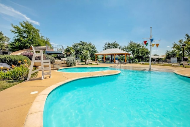 1102 Peyton Pl, Cedar Park, TX 78613 - community pool with a gazebo and a patio area