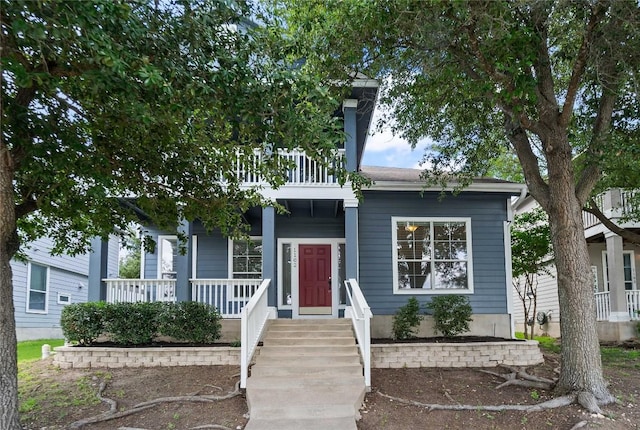 1102 Peyton Pl, Cedar Park, TX 78613 - view of front of house with a porch and a balcony