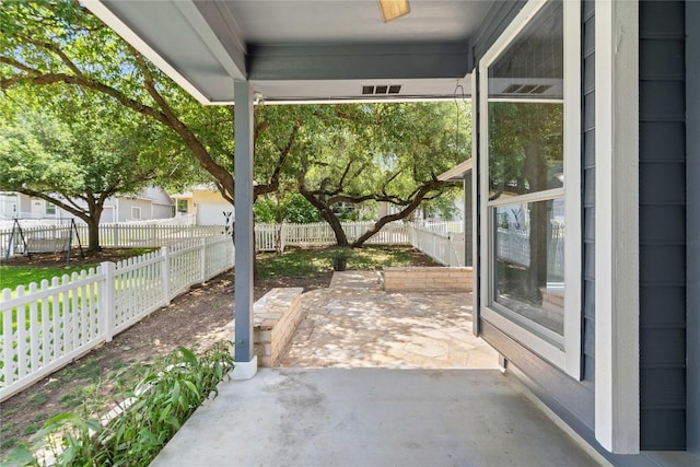 1102 Peyton Pl, Cedar Park, TX 78613 - fenced backyard featuring a patio