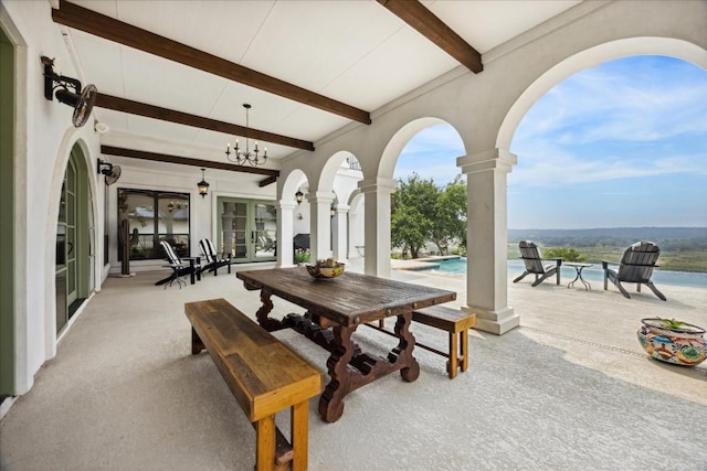 view of patio featuring an outdoor pool