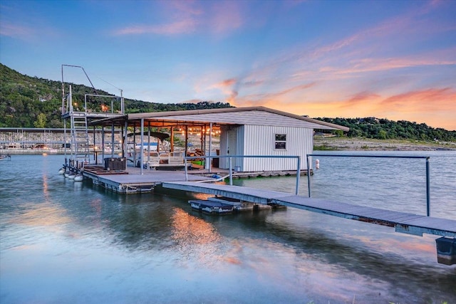 17120 Northlake Hills Dr, Jonestown, TX 78645 - dock with a water view and boat lift