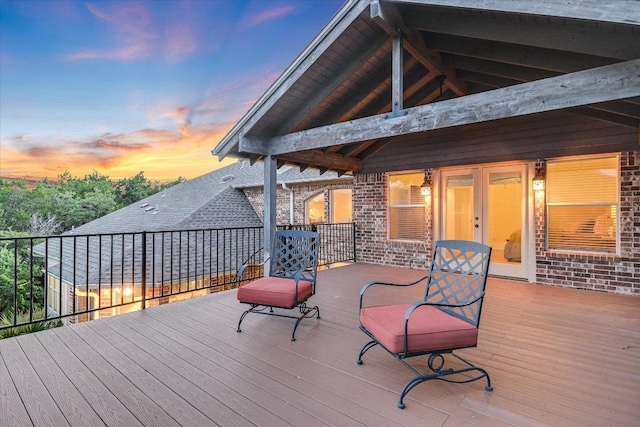 17120 Northlake Hills Dr, Jonestown, TX 78645 - view of deck at dusk