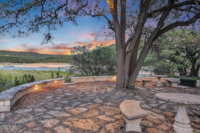 17120 Northlake Hills Dr, Jonestown, TX 78645 - view of patio with a water view