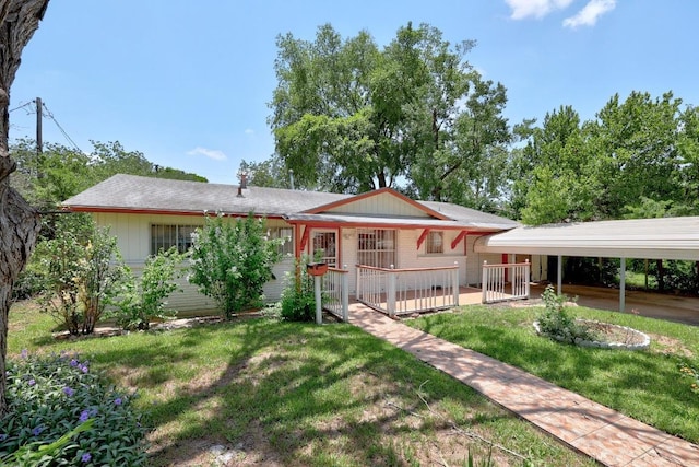 4705 Enchanted Ln, Austin, TX 78745 - single story home featuring a front yard and a detached carport