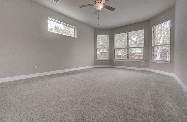5821 Viejo Dr, Austin, TX 78738 - unfurnished room featuring ceiling fan, healthy amount of natural light, and carpet floors