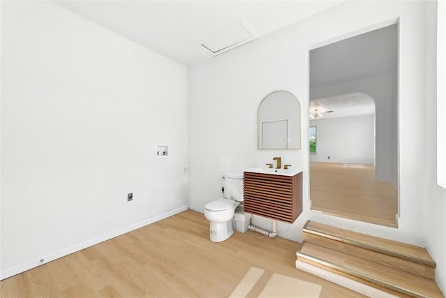 1302 S 2nd St, Killeen, TX 76541 - bathroom with wood finished floors and vanity