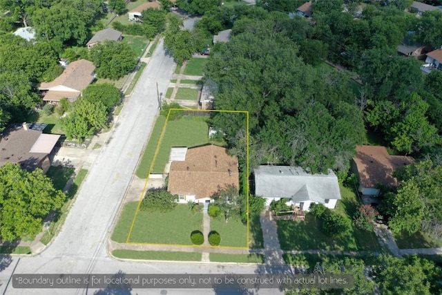 1302 S 2nd St, Killeen, TX 76541 - aerial view of property's location featuring property parcel outlined and nearby suburban area