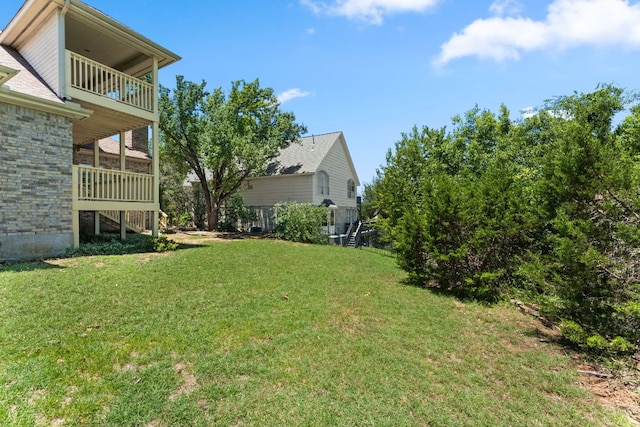 4206 River Place Blvd, Austin, TX 78730 - view of grassy yard with a balcony